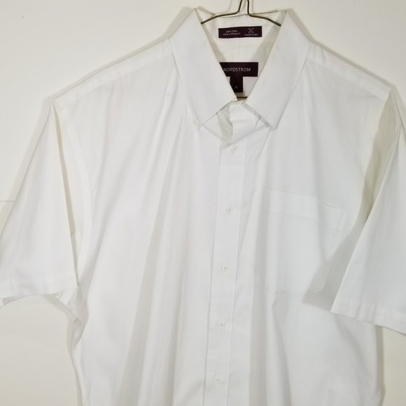 Nordstrom Smartcare White Short Sleeve Shirt 16 - Picture 8 of 16